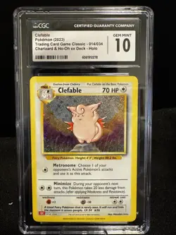 2023 Pokemon Clefable Trading Card Game Classic 014/032, CGC Gem Mint 10 - Image 1