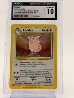 Clefable - Trading Card Game Classic - #014/034 - CGC 10 GEM MINT - Image 1