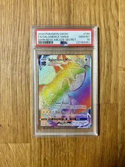 Pokemon TCG PSA 10 Darkness Ablaze Salamence VMax Secret Rare 194/189 - Image 1