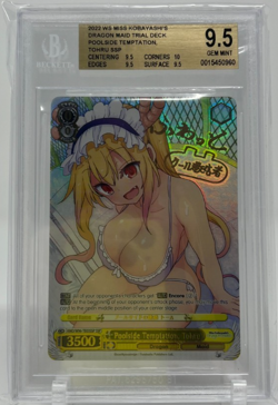Weiss Schwarz Poolside Temptation Tohru KMD/W96-TE03SSP Foil SSP BGS 9.5 - Image 1