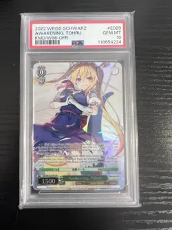 PSA 10 2022 WEISS SCHWARZ JP MISS KOBAYASHI'S DRAGON MAID AWAKENING, TOHRU OFR - Image 1