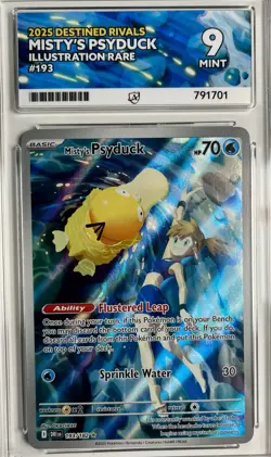 Pokemon TCG Misty's Psyduck Destined Rivals 193/182 Illustration Rare Ace 9 Mint - Image 1