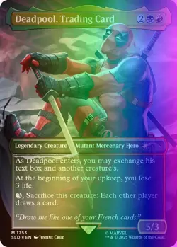 MTG Deadpool, Trading Card (1753/3004) Secret Lair Drop Series LP FOIL- Rainbow - Image 1