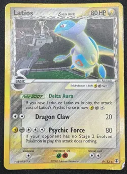 Latios 9/113 EX Delta Species 2005 Holo Rare Pokemon Card HP (Damaged) - Image 1