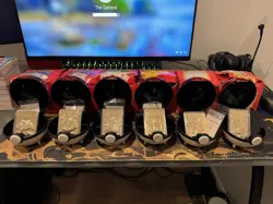 Full Set 1999 Pokemon 23k Gold Plated Trading Cards Burger King w/Poke Balls - Image 1