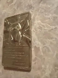 1999 Pokemon Burger King Pikachu 24k gold plated Card - Image 5