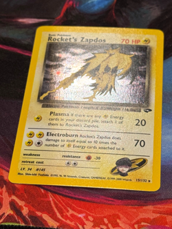 Pokemon TCG Rocket's Zapdos Gym Challenge 15/132 Holo Rare LP - Image 2