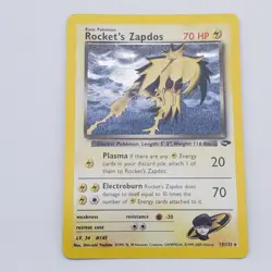 Pokemon Rocket's Zapdos Holo 15/132 Gym Challenge Unlimited - LP TCG - Image 1