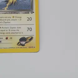 Pokemon Rocket's Zapdos Holo 15/132 Gym Challenge Unlimited - LP TCG - Image 4