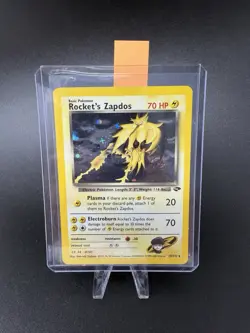 Pokemon TCG Rocket's Zapdos 15/132 Gym Challenge Holo LP - Image 4