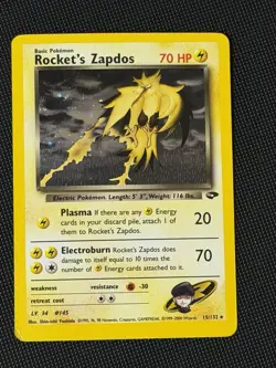 Rocket's Zapdos 15/132 Holo Gym Challenge Pokemon TCG LP - Image 1