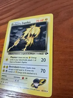 Rocket's Zapdos 15/132 Gym Challenge, Pokemon TCG, NM-LP, WotC, Holo Rare - Image 2