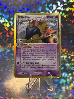Pokemon TCG Typhlosion EX Dragon Frontiers 12/101 Holo Rare DAMAGED - Image 1