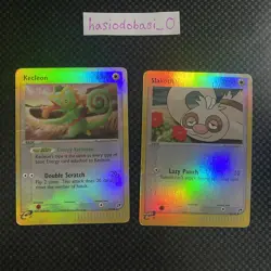 Pokemon Kecleon 18/100 & Slakoth 80/100 EX Sandstorm Reverse Holo Rare Damaged - Image 1