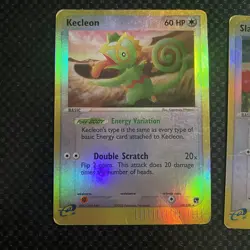 Pokemon Kecleon 18/100 & Slakoth 80/100 EX Sandstorm Reverse Holo Rare Damaged - Image 2