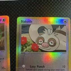 Pokemon Kecleon 18/100 & Slakoth 80/100 EX Sandstorm Reverse Holo Rare Damaged - Image 3