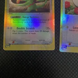 Pokemon Kecleon 18/100 & Slakoth 80/100 EX Sandstorm Reverse Holo Rare Damaged - Image 4