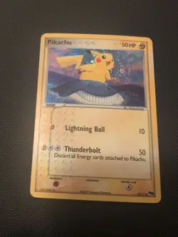 Pokemon TCG Pikachu 12/17 Pop Series 5 Holo Upside-down Back - Image 1
