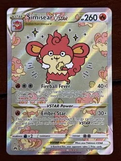 Pokemon Crown Zenith Simisear Vstar GG37/GG70 Galarian Gallery Full Art Holo - Image 1