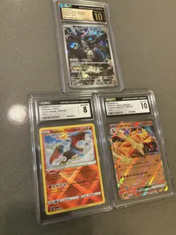 CGC 10 Pristine Pokemon Lot $320 Value $20 Start! Charizard Zekrom Lot - Image 1