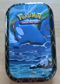Pokemon TCG Kyogre Shining Fates Mini Tin - EMPTY NO PACKS - Art Card and Coin - Image 1