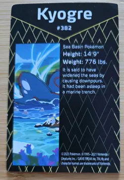 Pokemon TCG Kyogre Shining Fates Mini Tin - EMPTY NO PACKS - Art Card and Coin - Image 4