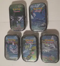 Pokemon TCG Shining Fates Mini Tin Art Set of 5 Tins with Display - Brand New - Image 5