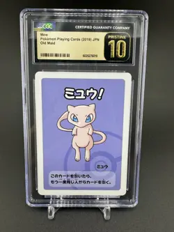 2019 POKEMON PLAYING CARDS OLD MAID - JPN MEW CGC 10 PRISTINE - Image 1
