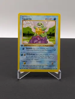 MP Squirtle 063/102 1st Edition Base Set Pokemon (Shadowless) WOTC - Image 1