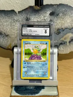 Pokemon 1999 - Squirtle 063/102 Base Set - 1st Edition CGC 8 - Image 1