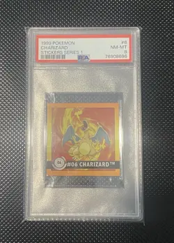 PSA 8 Charizard Sticker Pokemon Artbox #6 1999 Vintage Series 1 | Graded Card ✅ - Image 1