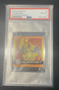 PSA 8 Charizard Sticker Pokemon Artbox #6 1999 Vintage Series 1 | Graded Card ✅ - Image 2