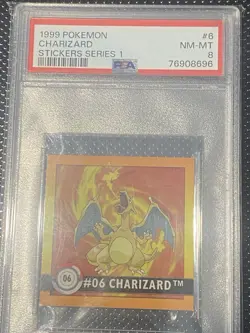 PSA 8 Charizard Sticker Pokemon Artbox #6 1999 Vintage Series 1 | Graded Card ✅ - Image 3