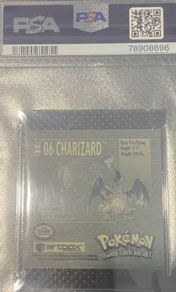 PSA 8 Charizard Sticker Pokemon Artbox #6 1999 Vintage Series 1 | Graded Card ✅ - Image 5