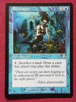 Magic The Gathering PROPHECY EXCAVATION blue card MTG - Image 1