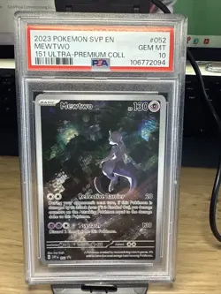 Pokemon Card Mewtwo SVP 052 Scarlet & Violet 151 UPC Promo PSA 10 Gem Mint - Image 1