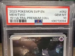 Pokemon Card Mewtwo SVP 052 Scarlet & Violet 151 UPC Promo PSA 10 Gem Mint - Image 2