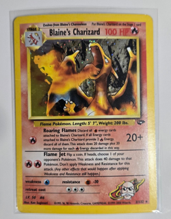 Blaine's Charizard 2/132 Gym Challenge Holo! Pokemon TCG VINTAGE - Image 3