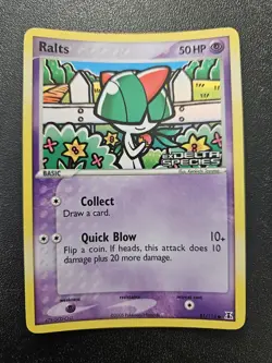 Pokemon EX Delta Species Ralts Stamped Reverse Holo 81/113 NEAR MINT - Image 1