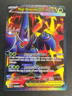 Mega Heracross EX 108/094 Me02: Phantasmal Flames Holo Pokemon TCG NM - Image 1