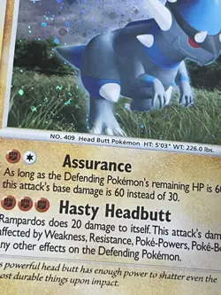 Rampardos 33/123 - Mysterious Treasures Exclusive Cosmos Holo Rare Pokemon MP - Image 2