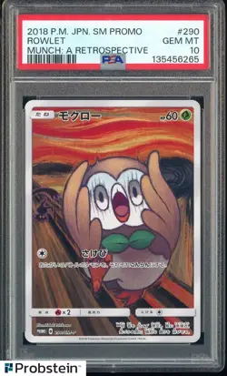 2018 Pokemon Japanese SM Promo Munch: Retrospective #290 Rowlet PSA 10 GEM MINT - Image 1