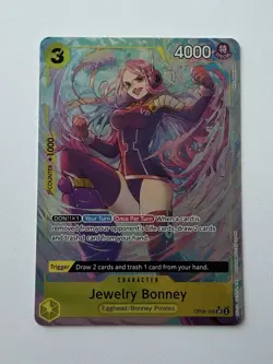 One Piece CCG Jewelry Bonney OP08-105 SR Alt Art Parallel - Near Mint - Image 1