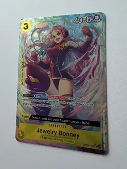 One Piece CCG Jewelry Bonney OP08-105 SR Alt Art Parallel - Near Mint - Image 3