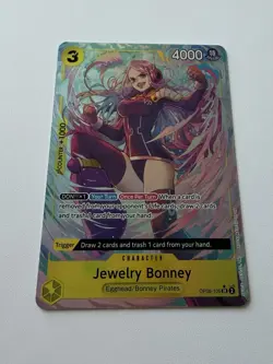 One Piece CCG Jewelry Bonney OP08-105 SR Alt Art Parallel - Near Mint - Image 4
