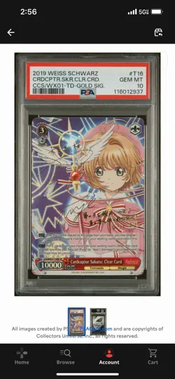 Weiss Schwarz PSA 10 Cardcaptor Sakura: Clear Card (SP) CCS/WX01-T16SP SP - Image 3