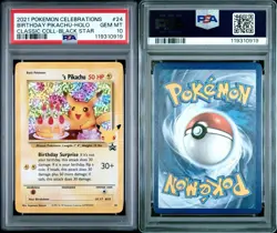 PSA 10 GEM MINT 2021 POKEMON CELEBRATIONS CLASSIC COLLECTION 24 BIRTHDAY PIKACHU - Image 1