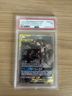 Pokemon TCG Sun & Moon Black Star Promo Umbreon & Darkrai GX SM241 Tag Team - Image 1