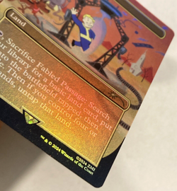 MTG Fabled Passage *BORDERLESS RAINBOW FOIL* Fallout Secret Lair 1534 NM - Image 4