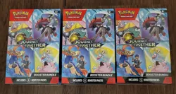 Lot of 3 - Pokemon S&V Journey Together Booster Bundles - Factory Sealed - Image 1